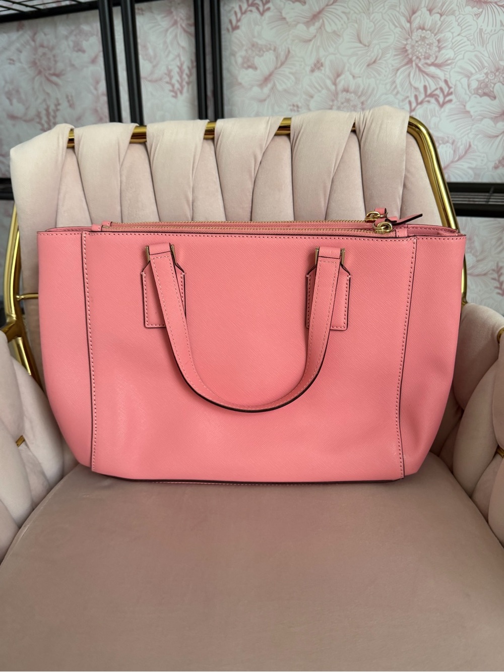 🩷 Kate Spade ♠️ Pink Leather Cameron Street Teagan Satchel - Picture 7 of 16